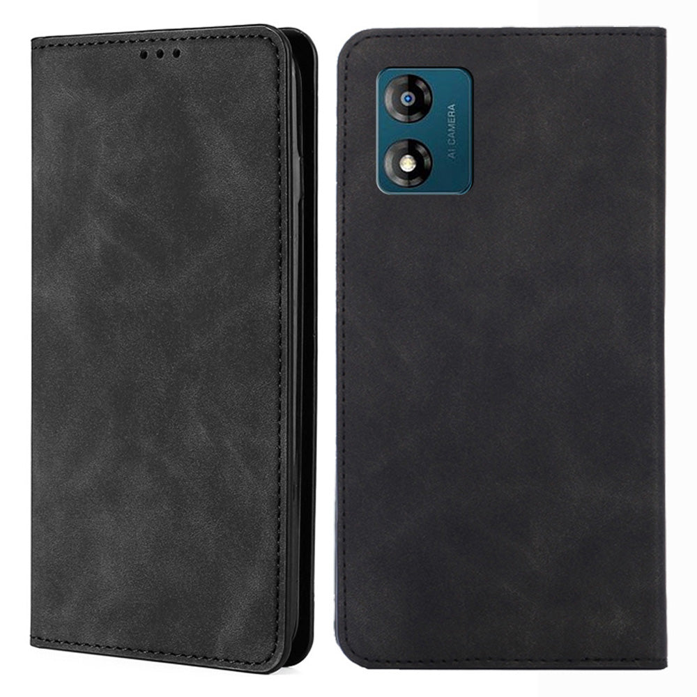 For Motorola Moto E13 4G Card Holder Protective Cover Skin-touch Leather Stand Phone Case For Motorola Moto E13 4G Card Holder Protective Cover Skin-touch Leather Stand Phone Case